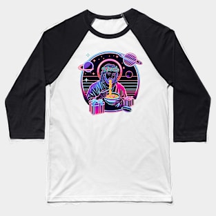 RAMEN JESUS OUTERSPACE RETRO 80'S NEON VIBE Baseball T-Shirt